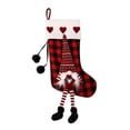 thumbnail image 1 of 1 UNID Navidad Plaid Sock Bolsa de regalo de Navidad Bolsa de regalo Navidad Árbol Colgante, 1 of 5