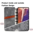 thumbnail image 6 of Dteck Case For Samsung Galaxy Note 20 Ultra(6.9 inches),Luxury Leather Wallet Card Holder Flip Cover Protective Shockproof Kickstand Phone Case ,Gray, 6 of 7