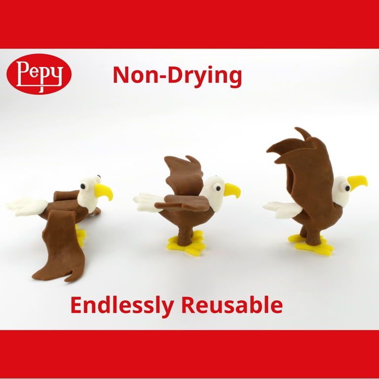 Pepy Plastilina Non-Drying Modeling Clay; Set of 24 Bars, 1.4