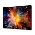 thumbnail image 1 of Póster enmarcado de fuegos artificiales en amarillo, azul y morado, para decoración de dormitorio, paisaje deportivo, oficina, habitación, regalo, estilo marco, 40 x 60 cm, 1 of 8