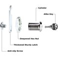 thumbnail image 2 of GHSDFBB 5 Pack 7/8" Inch Zinc Alloy Premium Cabinet Cam Locks, Alike Keyed Cam Lock Set, Secure Files Drawers Mailbox RV Camper Door Tool Box, 2 of 6