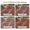 thumbnail image 7 of ODIKA 5'x7' Red Blue Rich and Deep Geometric Washable Area Rug Intricate Southwestern Tribal Pattern Design Non-Slip, Low Pile, Stain Resistant for Guest Room, Lounge, Apartment, 7 of 7