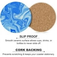 thumbnail image 5 of GZHJMY Round Drink Coasters, 6 Pcs Decorative Blue White Marble Texture Absorbent Ceramic Coffee Coasters for Drinks with Cork Base Housewarming Gift for Home Decor, 5 of 5