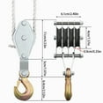 thumbnail image 4 of Block And Tackle Pulley System 3/4 Rope Pulley Hoist With Lifting Power Heavy Duty 1100/2200Lbs Puller Hoist, 4 of 15