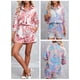 thumbnail image 3 of Traje de ocio para mujer Irfora Conjunto de pantalones cortos de camisa para mujer Camisa casual de manga larga con botones y pantalones cortos 2 piezas Irfora Traje de ocio para mujer, 3 of 5