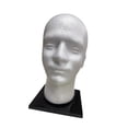 thumbnail image 4 of Cabeza de maniquí de espuma, soporte de exhibición de sombrero de gafas, soporte de horizeta liviano, cabezal de maniquí para auriculares, estilo masculino, 4 of 8