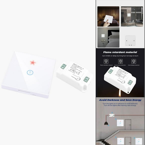 Interruptor Táctil CUTICAT 433 MHz Inalámbrico Control de Voz Sin Cableado