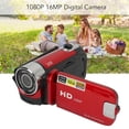thumbnail image 2 of Portable Full HD 1080P High Definition Digital Video Camera, DV Camcorder Camera Recorder, 16MP 2.7 Inch LCD Screen 16X Digital Zoom, 270° Rotation, Red, 2 of 8