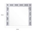 thumbnail image 5 of Benjara BM225873 Mirror Panel Frame Wall Decor with Light Function & Faux Diamond, Silver, 5 of 5
