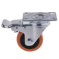 thumbnail image 2 of 1 Paquete De 3 "Rueda Giratoria Rueda De Goma Rodamiento De La Placa Para Servicio Con Freno Sunnimix Ruedas para trabajo pesado con freno, 2 of 8