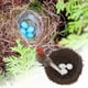 thumbnail image 4 of Nido de pájaro artificial con huevos, gorrión, jaula decorativa para pájaros, huevos de pájaro de imitación, pájaros naranja, 4 of 9