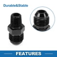thumbnail image 4 of Adaptador de manguera reductor de flare masculino Unique Bargains TF-AN6-1/8 NPT conector de línea de combustible de aluminio negro, 4 of 6