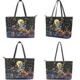 thumbnail image 3 of ZUXONGSY Frog Moon Mushroom Print Large Capacity Shopping Tote for Women Waterproof Handbag and Wallet Set Handbag with Matching Wallet for Shopping Work, 3 of 4