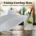 thumbnail image 5 of Bedwina White Cowboy Hat - (Pack of 2) for Adults with Adjustable Neck Drawstring, Dress-up Parties, and Play Costume Accessories, Fits Most Teen Girls Boys, 5 of 7