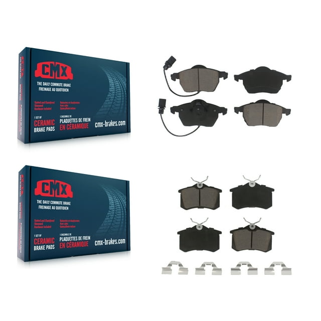 CMX Front Rear Ceramic Brake Pads Kit for Car Audi A4 Quattro A6 S4 KCX-100277