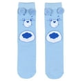 thumbnail image 3 of Care Bear Socks Women's Grumpy Bear Face and Belly Badge Design Pom-Pom Mid-Calf Junior's Crew Socks Size 9-11, 3 of 7
