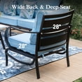 thumbnail image 6 of Sophia&William 5 Seat Patio Conversation Set Outdoor Sofa Chairs and Marble Table Furniture Set, Blue, 6 of 8