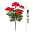 thumbnail image 2 of Silk Flowers for Home Decor Indoor, Red Geraniums Artificial Flowers Realistic Silk Flower,Faux Flowers for Outdoors, Hanging, Balcony or Garden, Realistic Plants Home Decor, 2 of 7