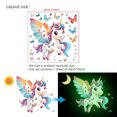 thumbnail image 4 of Adhesivos de pared con dibujos animados de unicornios que brillan en la oscuridad, 4 of 4