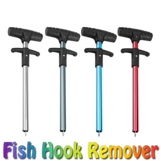 Fishing Hook Remover Tools Aluminum Fish Hook Separator T Shape Squeeze-Out  Fishing Hook Extractor Remover Fishing Accessories Tool, (5 Colors