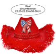 thumbnail image 2 of Yvsxxv Red Patriotic Star Bow Western Cowgirl Hat, Independence Day Party Hat, 1 Pc, 2 of 7