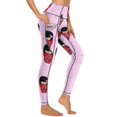 thumbnail image 4 of Japanese Dolls Leggings Red Kokeshi Fitness Yoga Pants Push Up Elastic Sport Legging Pockets Elegant Pattern Leggins, 4 of 6