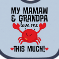 thumbnail image 4 of Inktastic Mamaw and Grandpa Love Me Grandkids Boys or Girls Baby Bib, 4 of 4