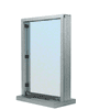 CRL S11W2436A Satin Anodized Bullet Resistant 24" Wide Interior Window with Surround Sound and Shelf with Deal Tray for 4-7/8" Thick Walls
