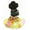 Black/Gold LED, variant on Petitebelle Happy Mardi Gras Clown Hat Puppy Dog Dress (Black/Gold LED, Small)