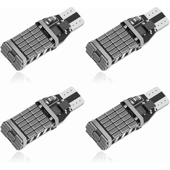 4PCS 921 LED Reverse Light Bulb, Brake Light 921 LED Bulb T15 4014 45SMD 6500K Super Bright Chipsets, Universal Canbus Error Free 3rd Brake Stop Cargo Backup Lamp Turn Signal Lights(White)
