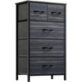thumbnail image 4 of DEXTRUS 5-Drawer Fabric Dresser with Easy-Pull Handles, Wooden Top & Steel Frame, Black, for Adults, 4 of 6