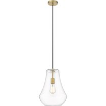 491-1P-BB-G572-12 Innovations Lighting Fairfield - 1 Light Mini Pendant In Industrial Style-16 Inches Tall and 11.75 Inches Wide-Brushed Brass