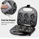 thumbnail image 1 of Máquina para hacer donuts de 750 W: prepara rápidamente deliciosos donuts, perfectos para desayunos familiares o meriendas. Cuenta con una bandeja de horneado de 6, 1 of 10