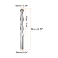 thumbnail image 2 of Uxcell 6mm Dia 42mm Cutting Length High Speed Steel 2 Flutes Ball Nose End Mill CNC Router Bit 2 Pack, 2 of 6