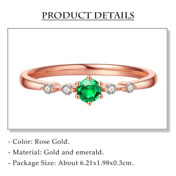 OFFIGAM 1 Piece Mood Ring for Women, Round Rose Gold Tone, Stylish Decorative Jewelry for Various Occasions