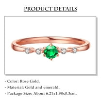 OFFIGAM 1 Piece Mood Ring for Women, Round Rose Gold Tone, Stylish Decorative Jewelry for Various Occasions