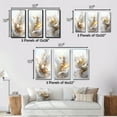 thumbnail image 4 of Designart "Gold Sphere on White Fractal Delight II" Fractals Framed Wall Art Set Of 3 - Gold Transitional Frame Gallery Wall Set For Home Decor, 4 of 6