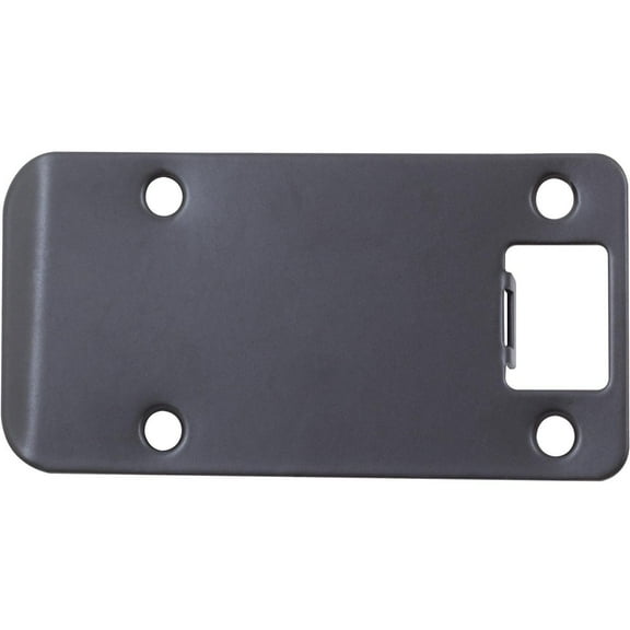 Round Corner Extended Lip Strike Plate, 2-1/4" x 4", (4-1/2" Overall Length), Matte Black by Stone Harbor Hardware