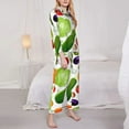 thumbnail image 4 of Kll Vegetables2 Print Women'S Long Sleeve Pajamas With Pants Sleepwear Loungewear 2 Set-X-Large, 4 of 9