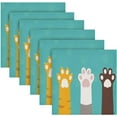 thumbnail image 6 of GZHJMY Soft Reusable Satin Table Decorative Napkins,20x20InX4 PCSCat Claw Welcome,Family Dinner Wedding Banquet, Cocktail Party, Kitchen,Birthday Party, 6 of 7