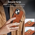 thumbnail image 2 of SaniMore for iPhone 15 Case with Metal Rotating Ring Kickstand RFID Blocking Card Slots PU Leather Anti-scractch Wear-resitant Shockproof Wallet Cover for iPhone 15(6.1" 2023), Brown, 2 of 9