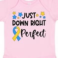thumbnail image 4 of Inktastic Just Down Right Perfect Down Syndrome Awareness Ribbon Boys or Girls Baby Bodysuit, 4 of 5