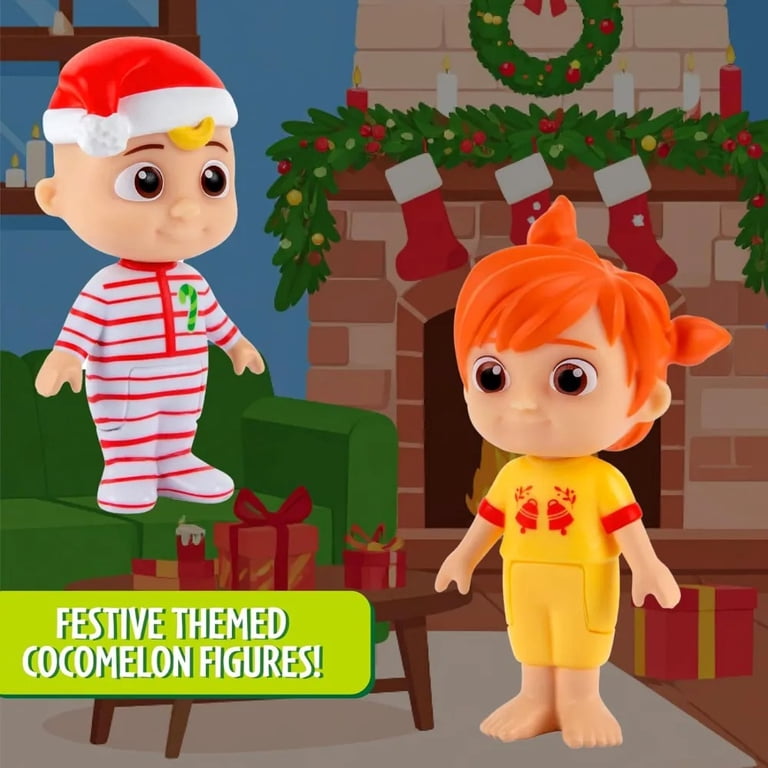 Jazwares CoComelon 4pk Holiday Figures - JJ, Tomtom, YoYo, Bingo