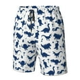 thumbnail image 5 of Kdxio Cute Cartoon Dinosaur Pattern Mens Casual Shorts - Drawstring Summer Beach Sports Shorts for Men, 5 of 9