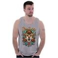 thumbnail image 3 of Stay Wild Tiger Head Rose Tattoo Tank Top T Shirts Men Women Brisco Brands X, 3 of 6