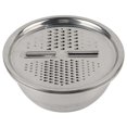 thumbnail image 1 of Lavabo de acero inoxidable 3 en 1, lavabo multifuncional con rallador y colador en juliana para frutas y verduras, juego de cuenco para lavar arroz y verduras, 1 of 5