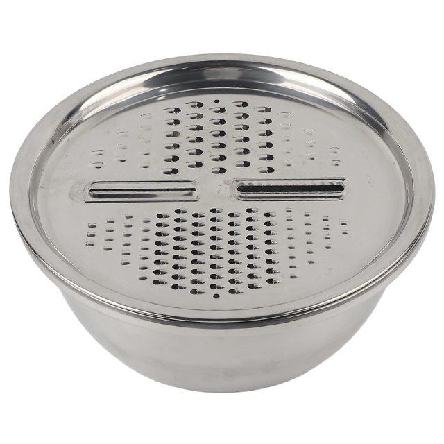 Lavabo de acero inoxidable 3 en 1, lavabo multifuncional con rallador y colador en juliana para frutas y verduras, juego de cuenco para lavar arroz y verduras