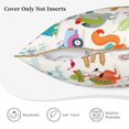thumbnail image 5 of Fotbe Travel Animals Pattern Velvet Decorative Throw Pillow Covers with Elegant Piping, Soft Plush Cushion Cover for Sofa, Bed, Car, Office-20"x20", 5 of 8