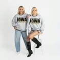 thumbnail image 6 of Women's Gameday Couture Gray Iowa Hawkeyes Oversized Showdown Ringer Stripe Sweatshirt, 6 of 6
