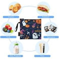 thumbnail image 5 of 3 Size Reusable Food Storage Bags Set Airtight Zipper Closure Lunch Snacks Travel Organizer Purple Cute Halloween Icon, 5 of 8